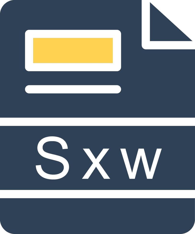 sxw creativo icono diseño vector