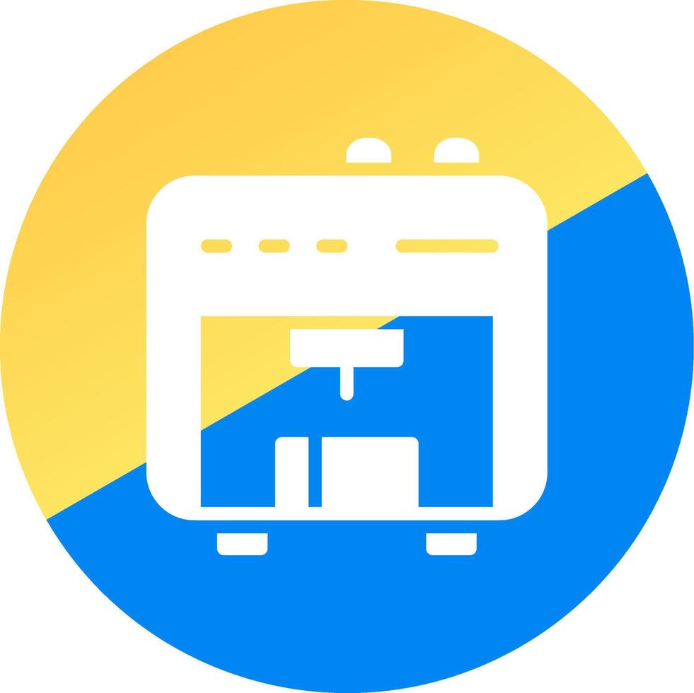 3D Printer Creative Icon Design vector