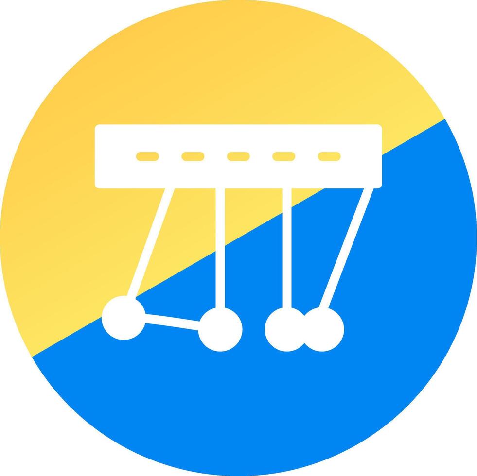 Newton Cradle Creative Icon Design vector