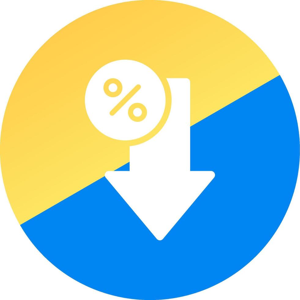 Decrease Creative Icon Design vector