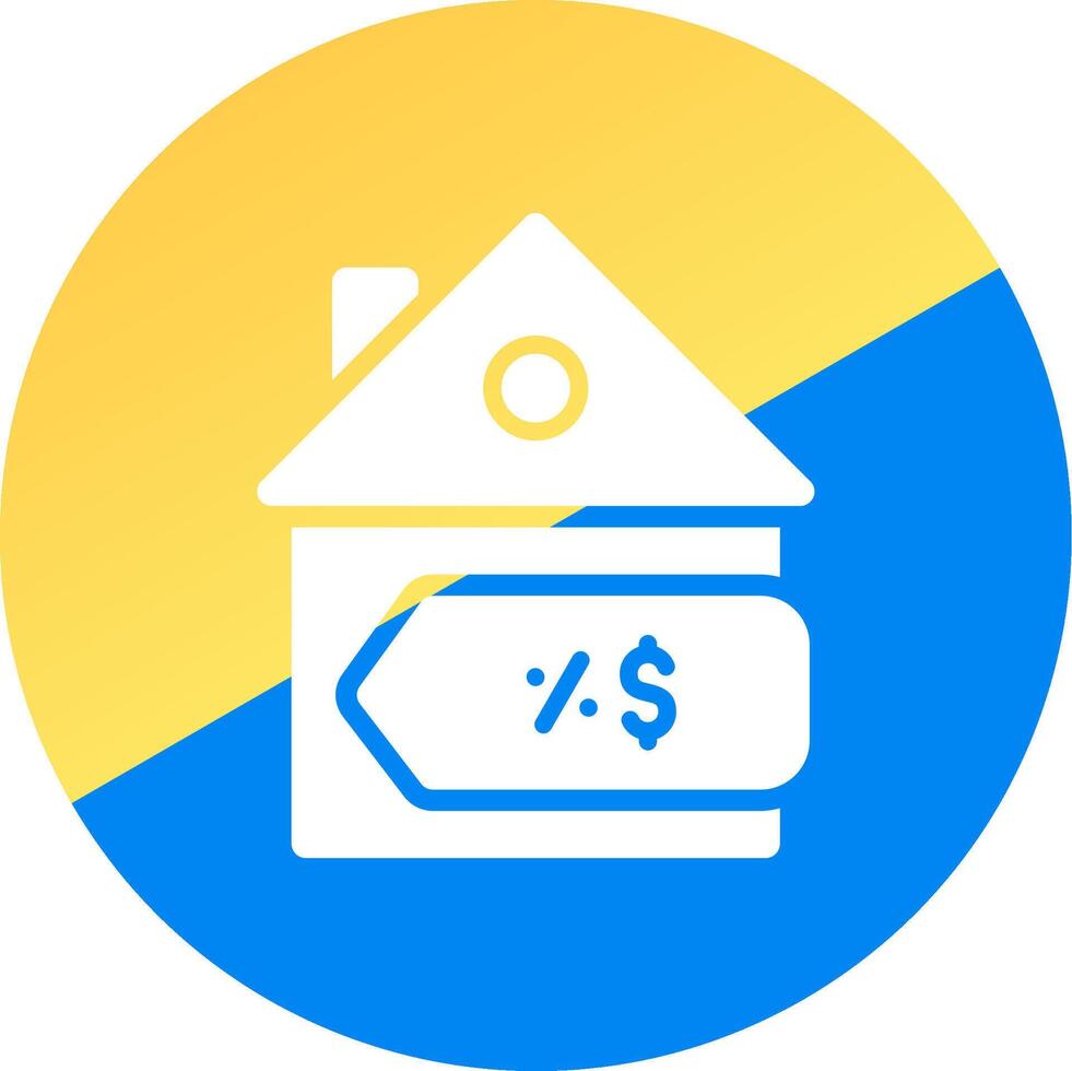 House Sale Creative Icon Design vector