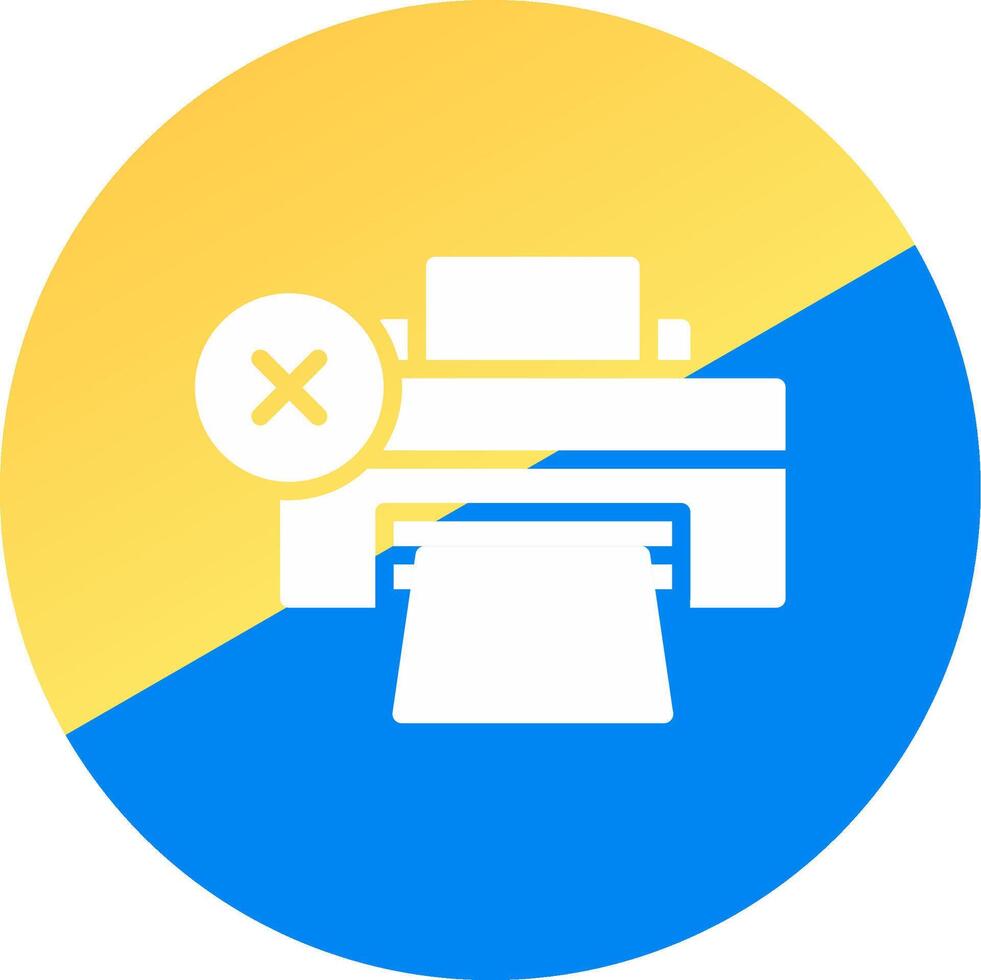 Printer Error Creative Icon Design vector