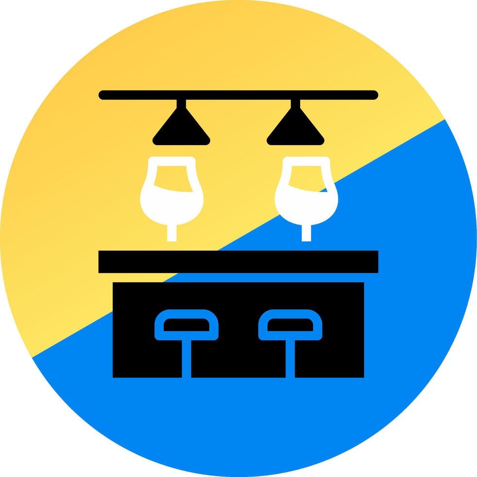 Bar Counter Creative Icon Design vector