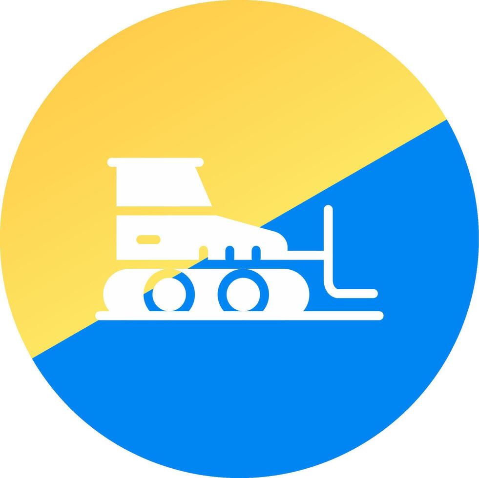 Bulldozer Creative Icon Design vector