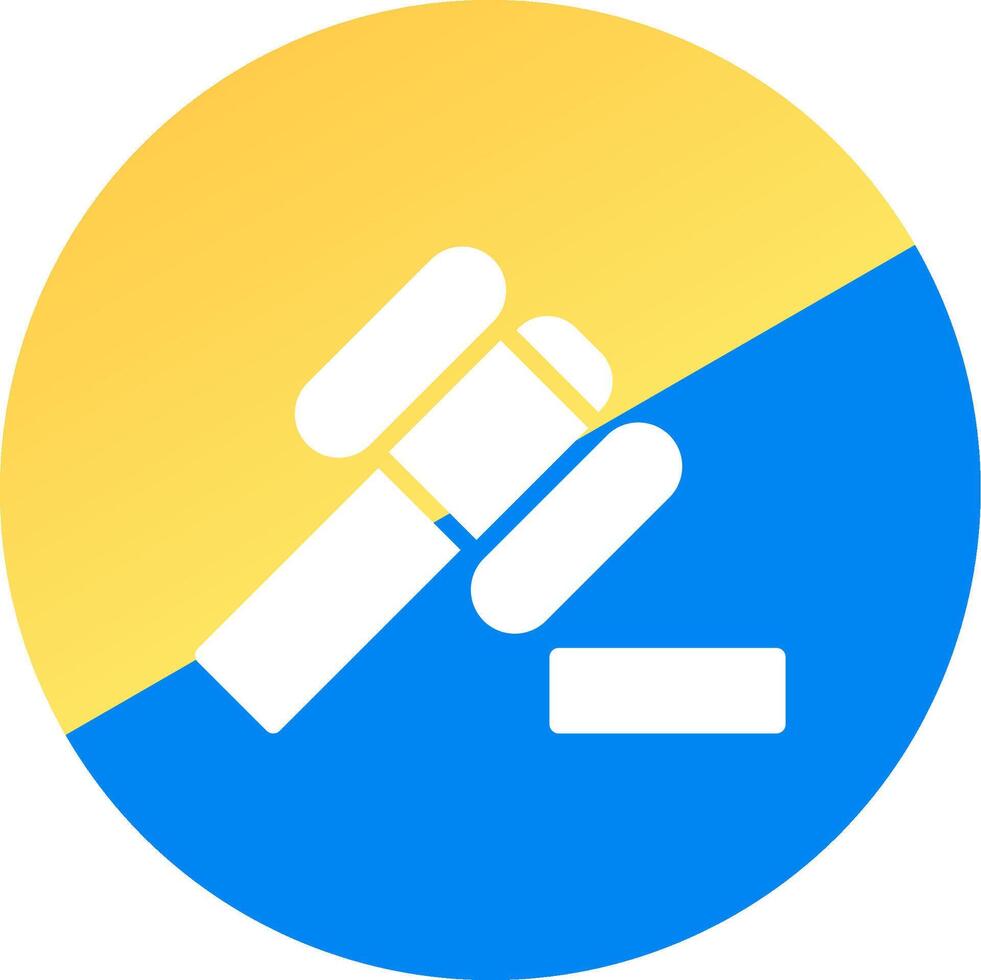 Law Hammer Creative Icon Design vector