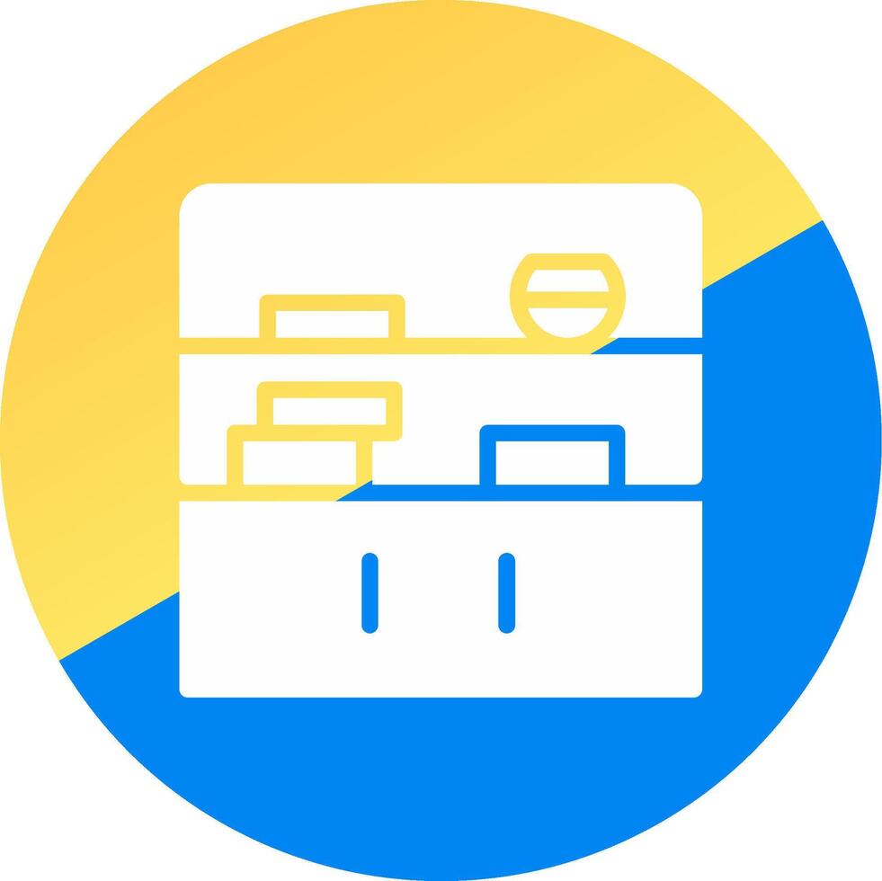 Bookshelf Creative Icon Design vector