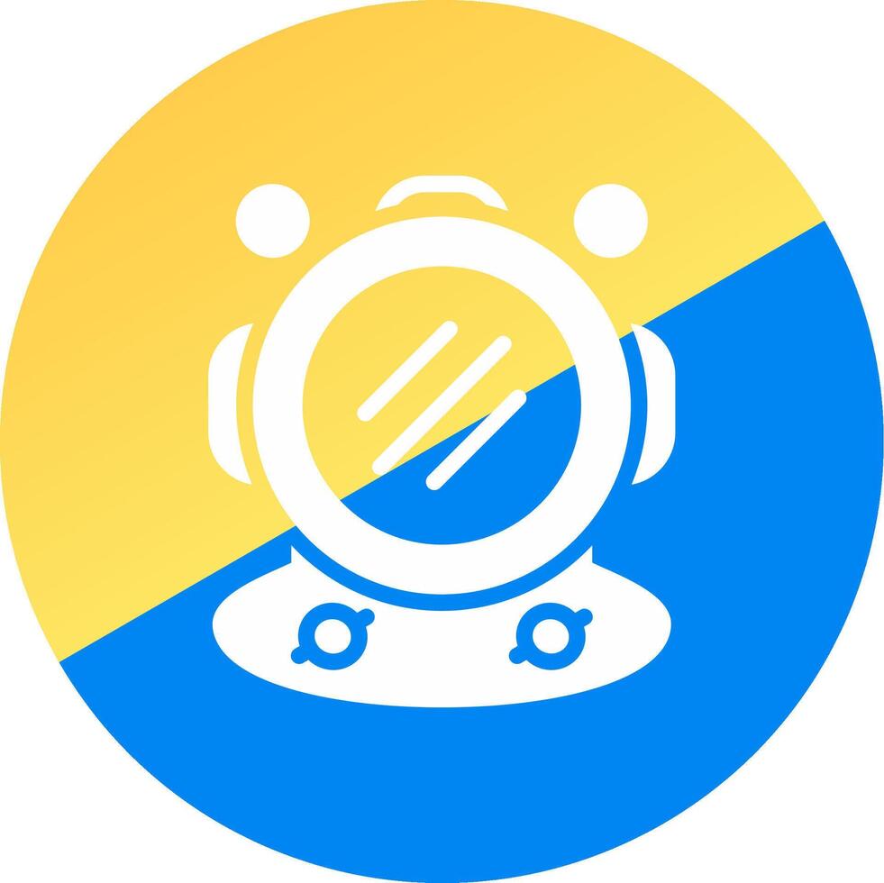 Diving Helmet Creative Icon Design vector