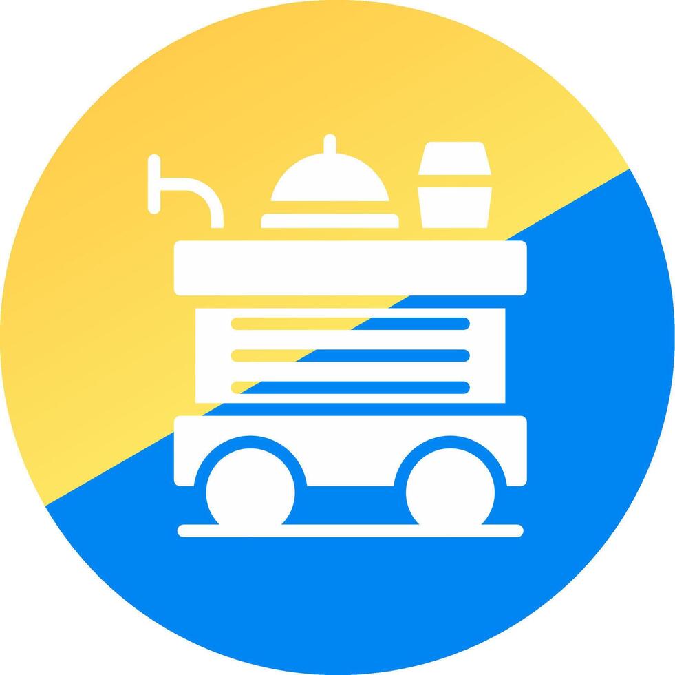 Food Trolley Creative Icon Design vector
