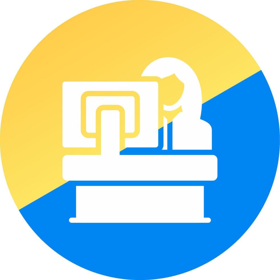 Receptionist Creative Icon Design vector