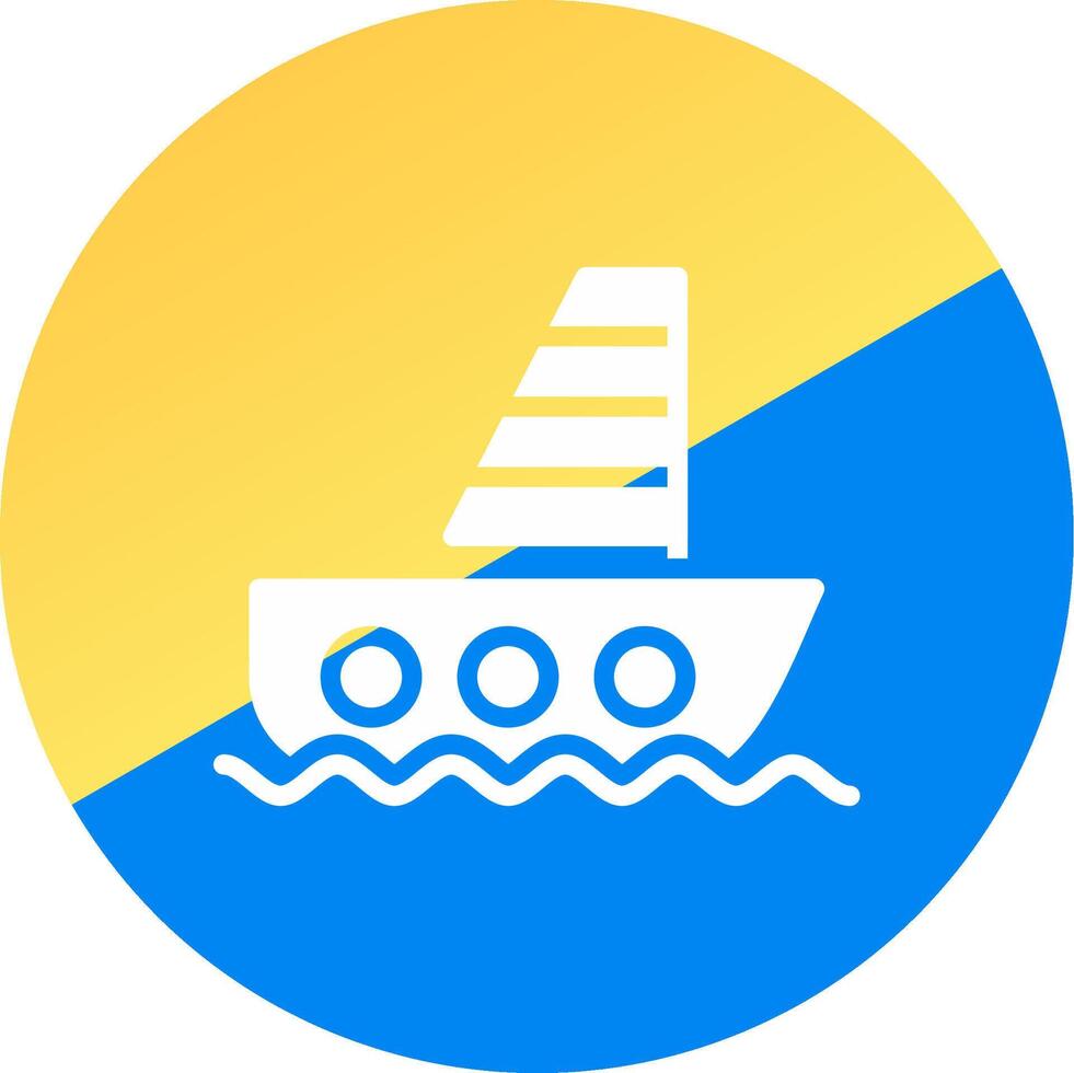Windsurfing Creative Icon Design vector
