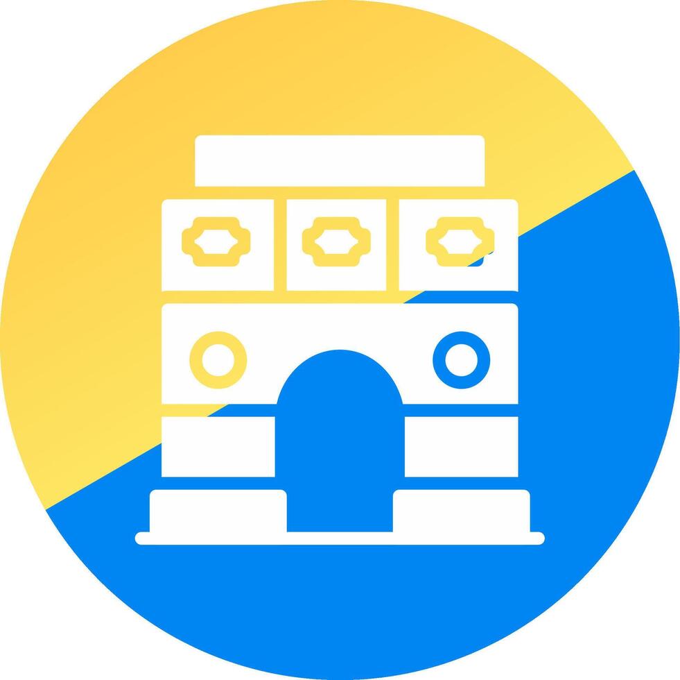 Triumphal Arc Creative Icon Design vector