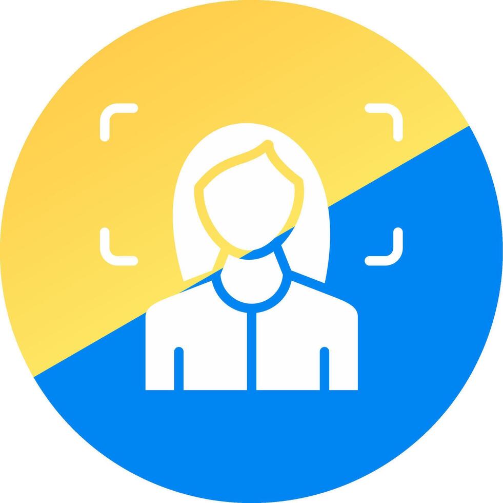 Facial Recognition Creative Icon Design vector
