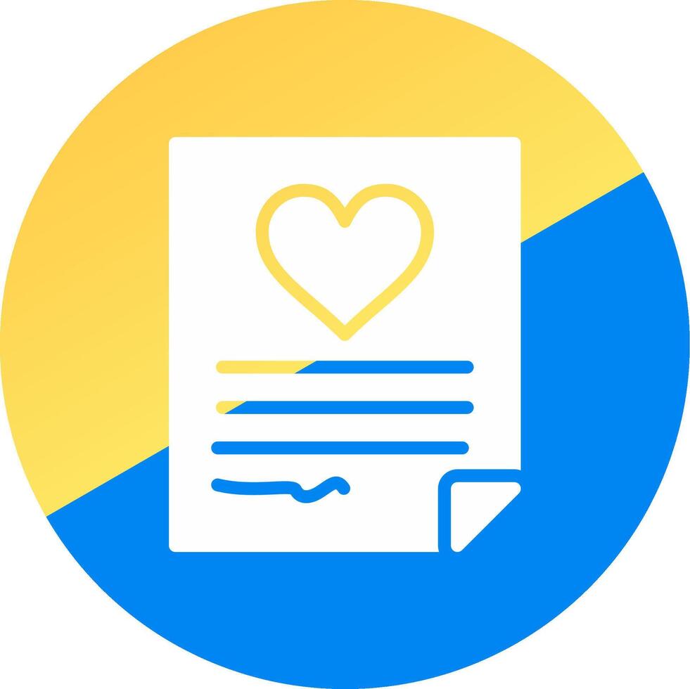Wedding Contract Creative Icon Design vector