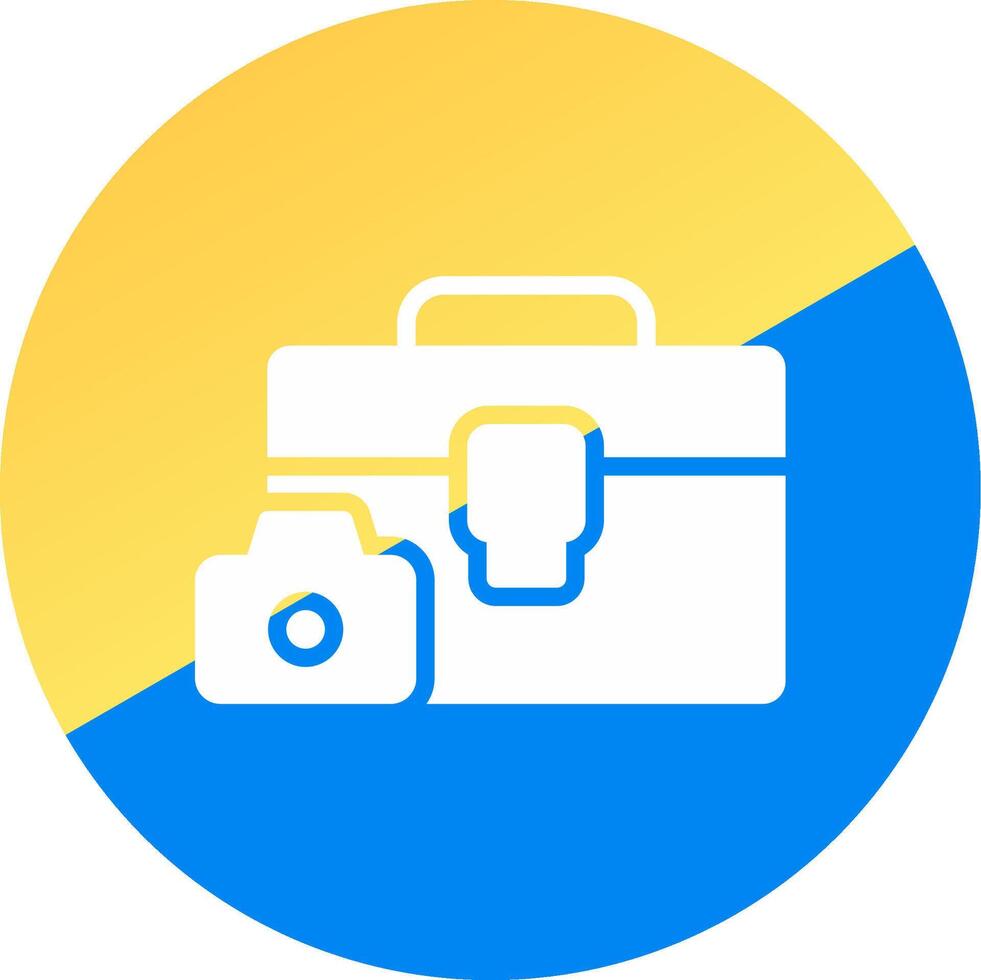 Camera Bag Creative Icon Design vector