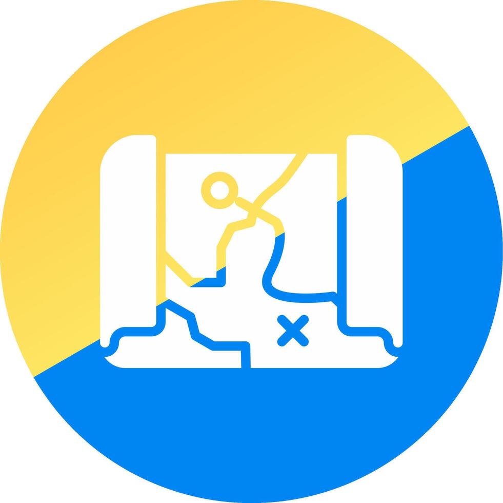Treasure Map Creative Icon Design vector