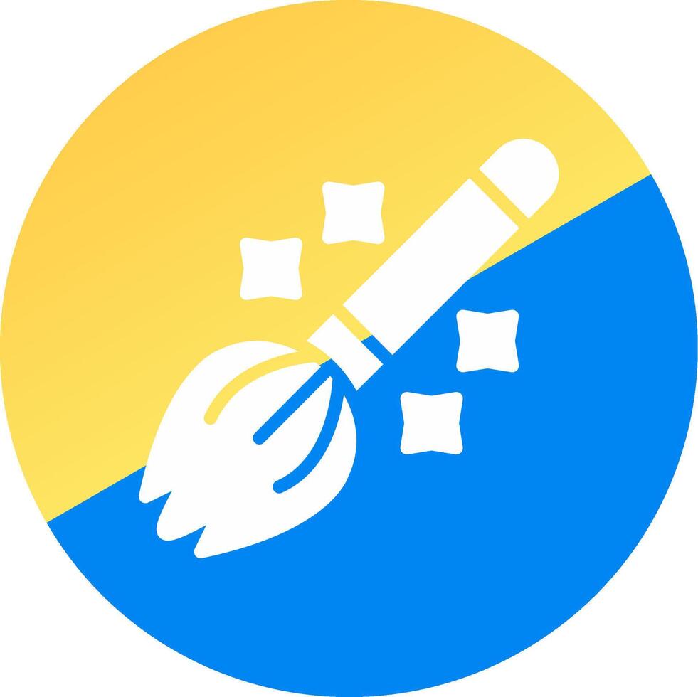 Magic Broom Creative Icon Design vector