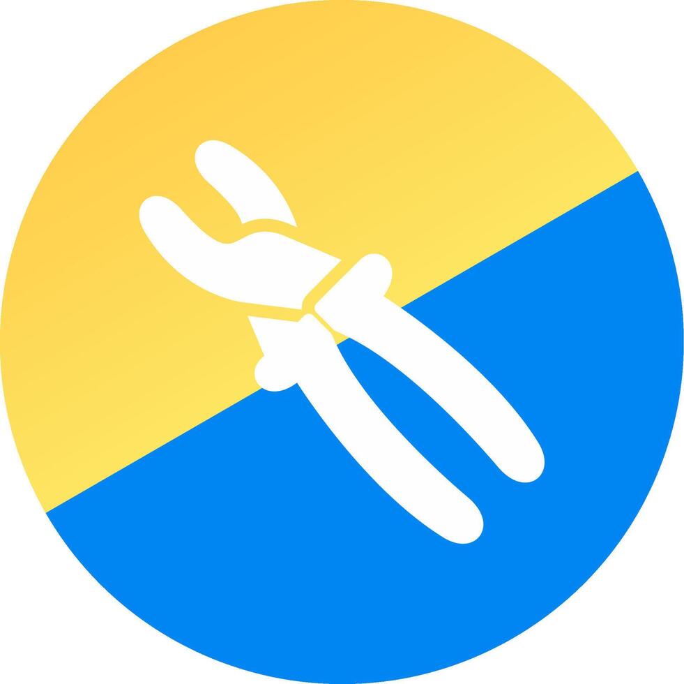 Needle Nose Pliers Creative Icon Design vector