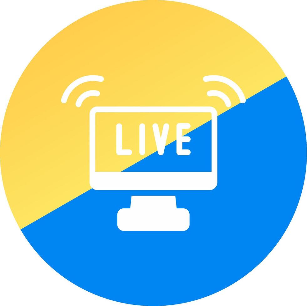 Live Streaming Creative Icon Design vector