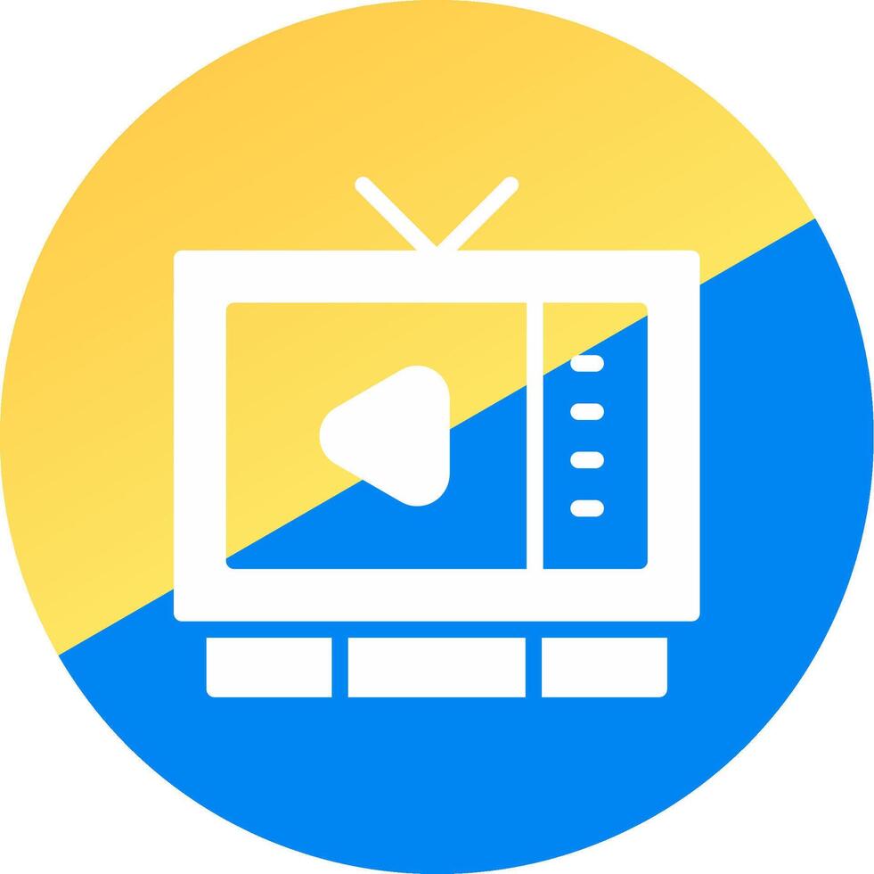 Watching TV Creative Icon Design vector