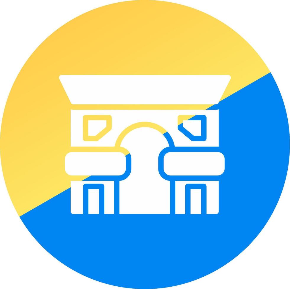 Arc De Triomphe Creative Icon Design vector