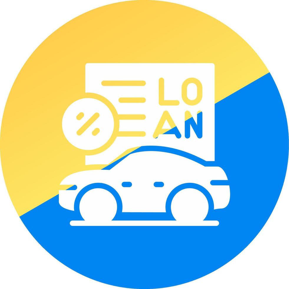 Car Loan Creative Icon Design vector