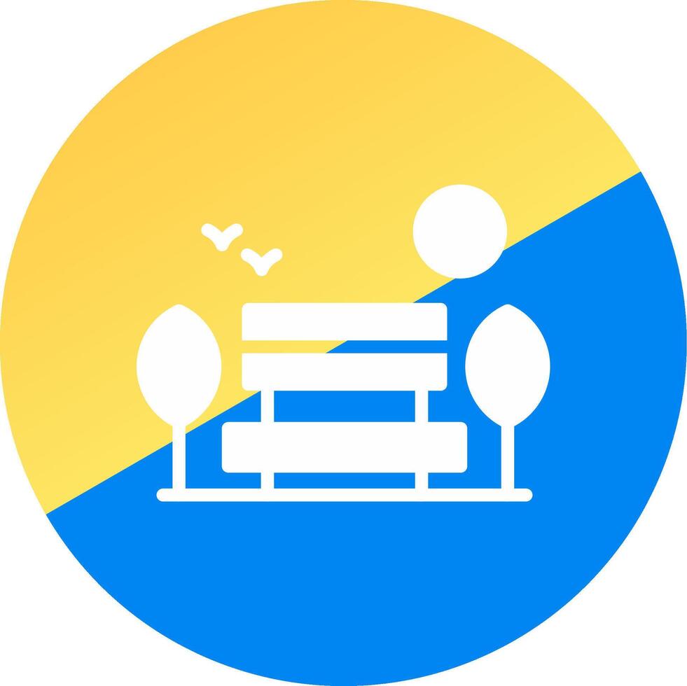 Park Landscape Creative Icon Design vector