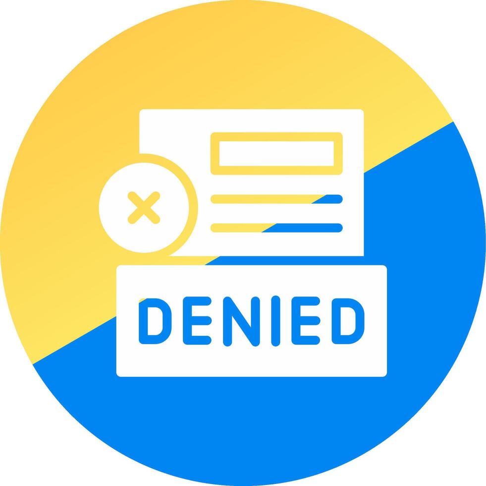 Denied Creative Icon Design vector