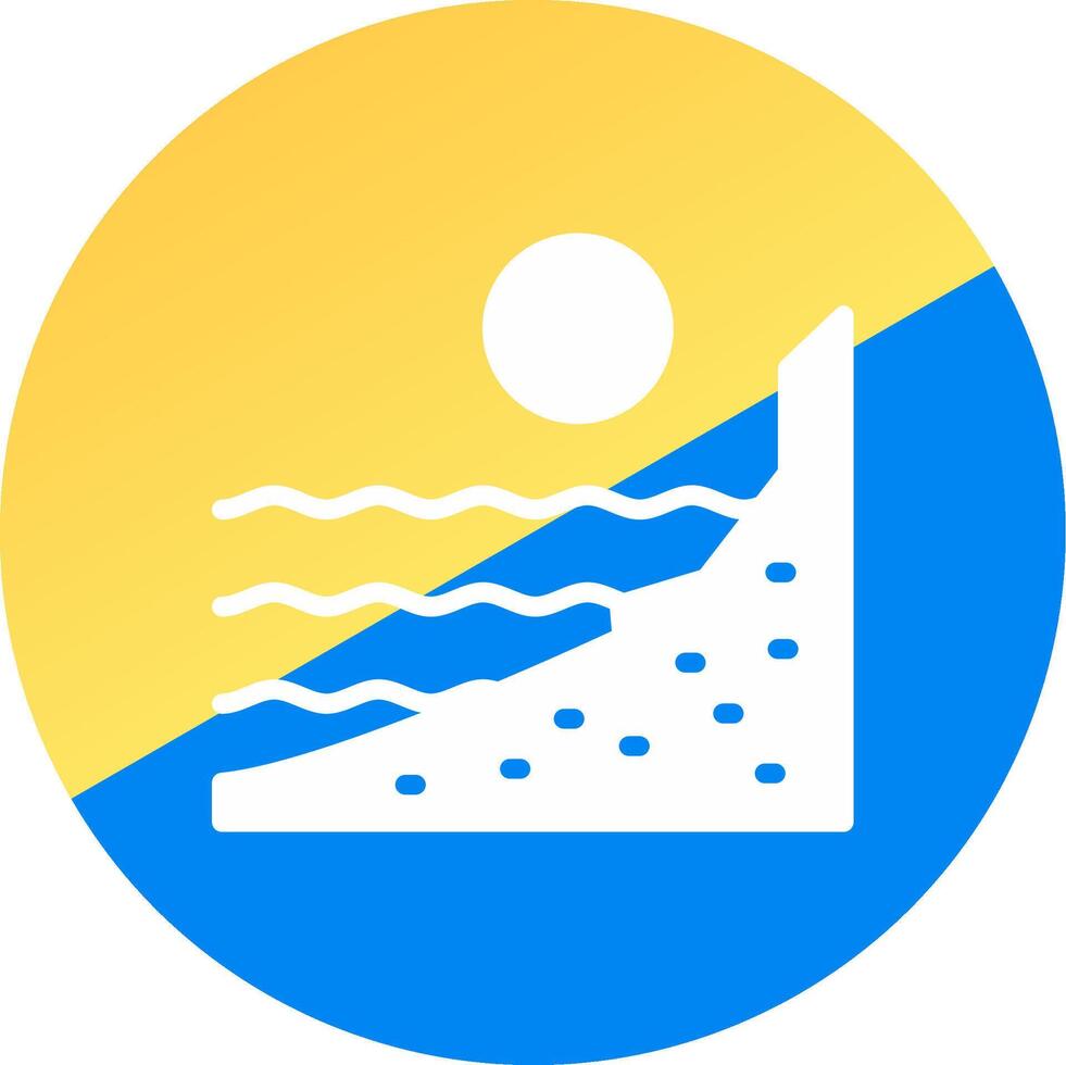 Shore Landscape Creative Icon Design vector