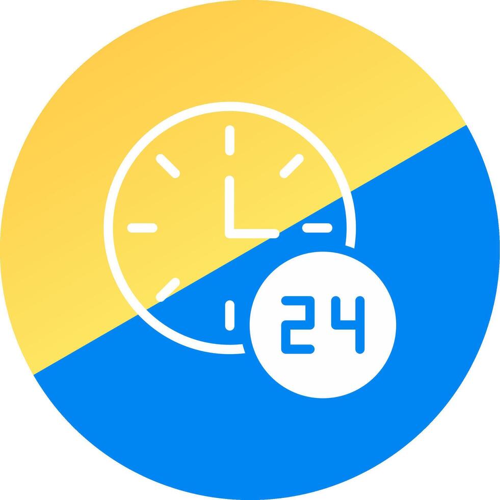 24 Hours Support Creative Icon Design vector