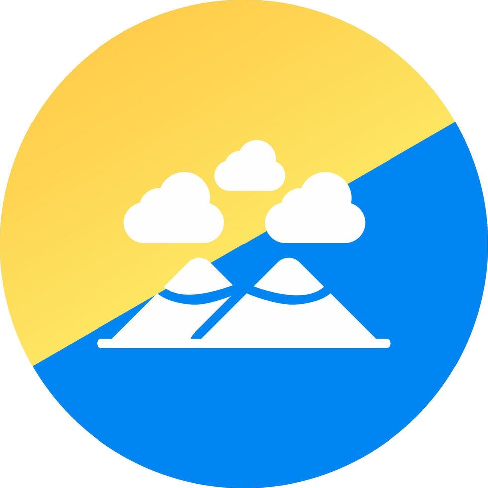 Snow Landscape Creative Icon Design vector