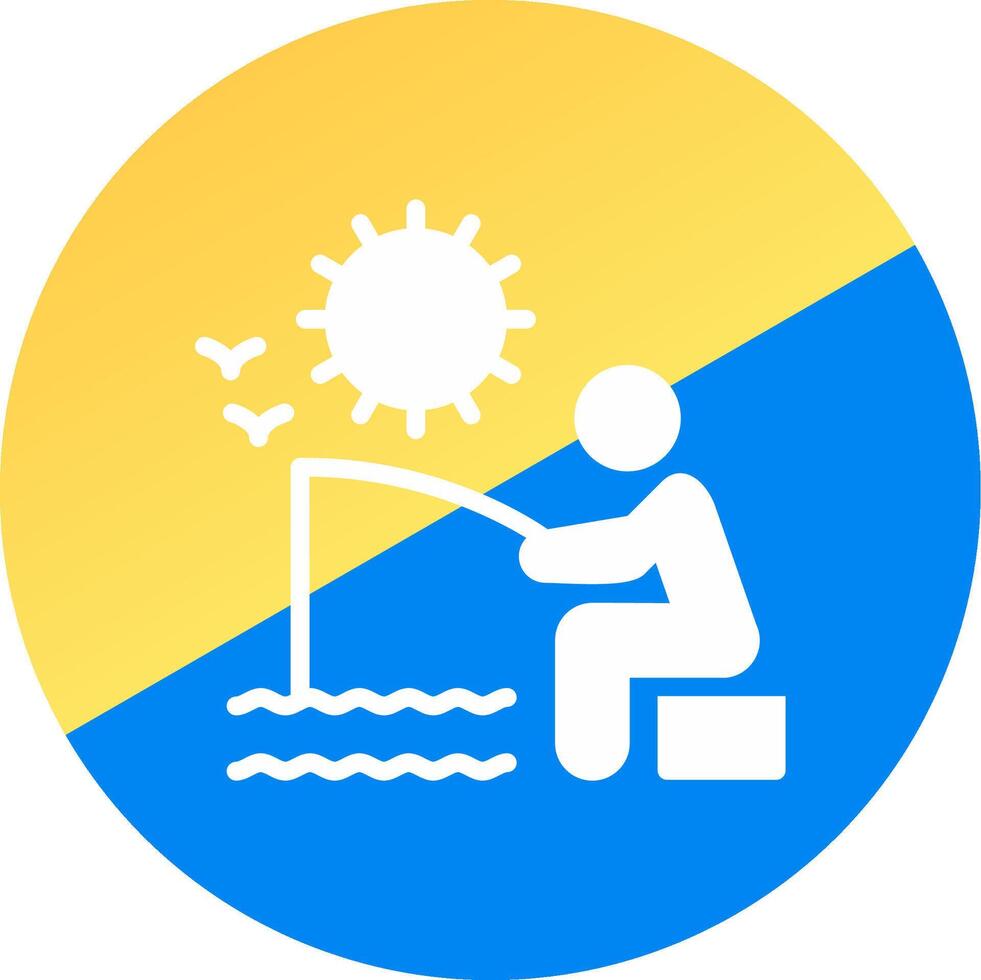 Summer Fishing Creative Icon Design vector
