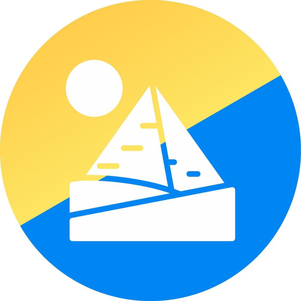 Pyramid Landscape Creative Icon Design vector