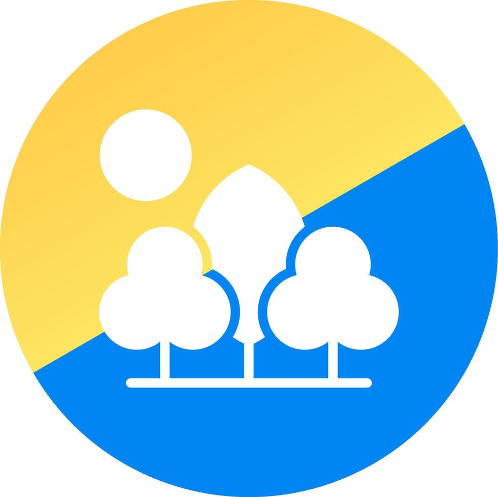 Tree Landscape Creative Icon Design vector