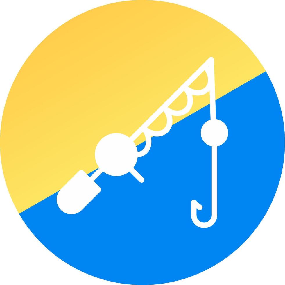 Fishing Rod Creative Icon Design vector