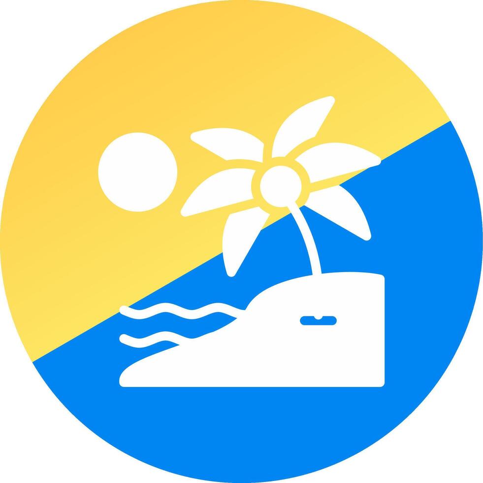 Island Landscape Creative Icon Design vector