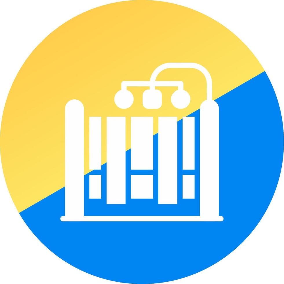 Baby Crib Creative Icon Design vector