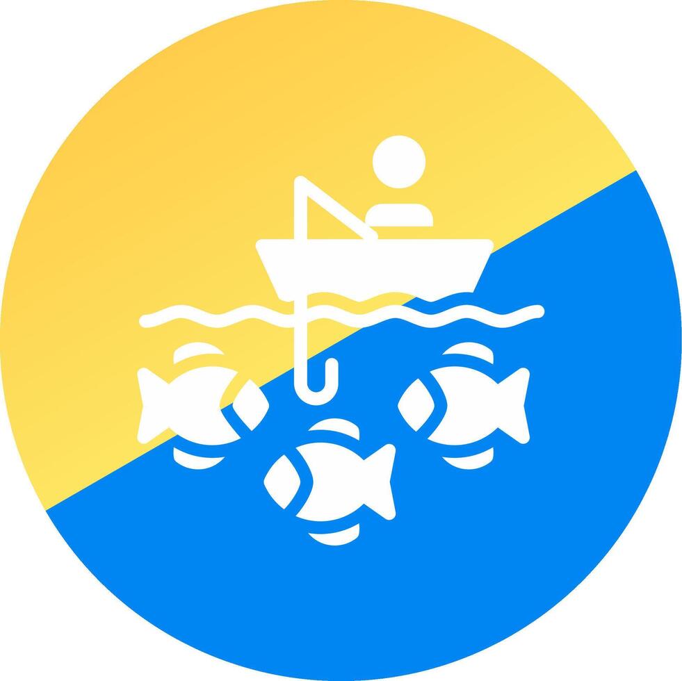 Boat Fishing Creative Icon Design vector