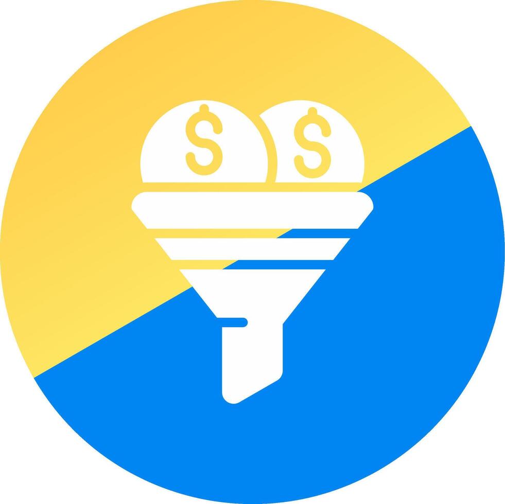 Sales Funnel Creative Icon Design vector