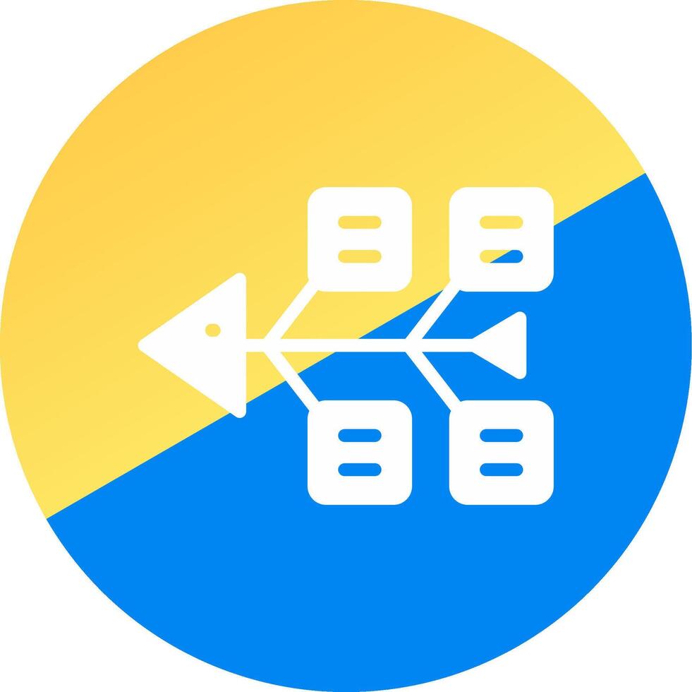 Fishbone Diagram Creative Icon Design vector