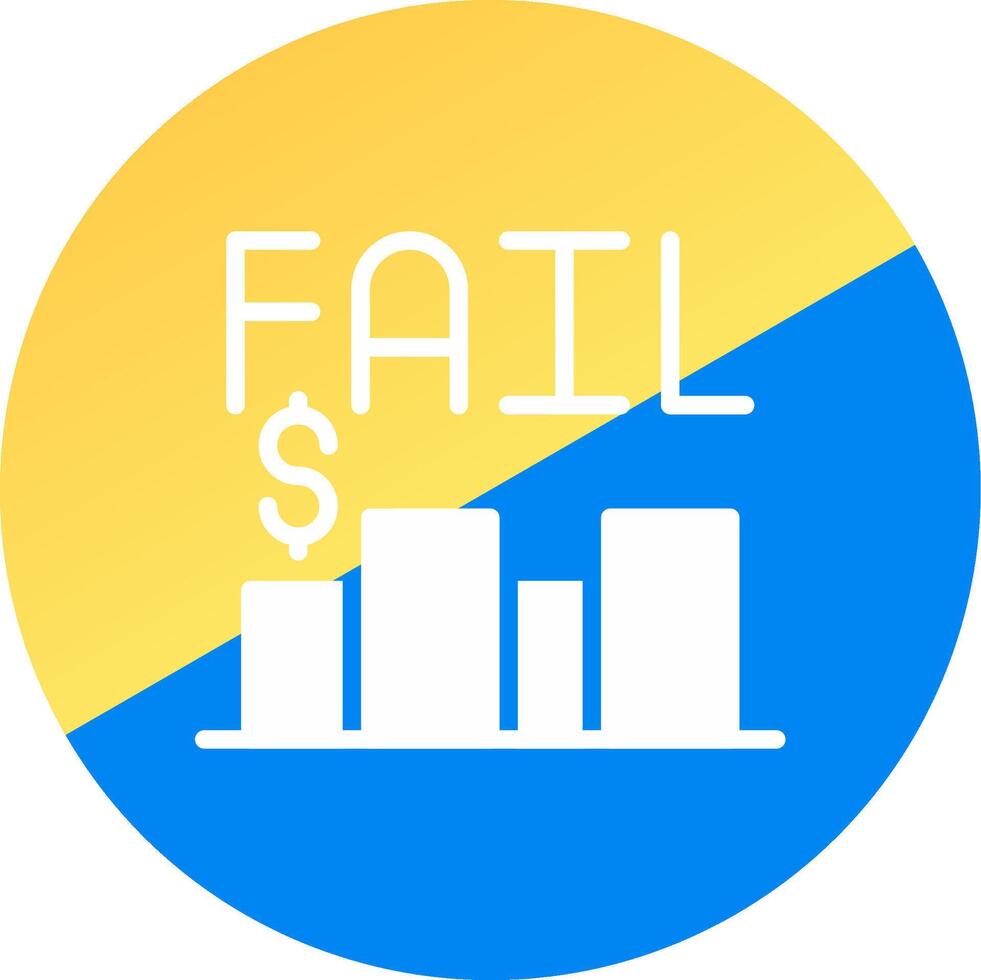 Business Fail Creative Icon Design vector
