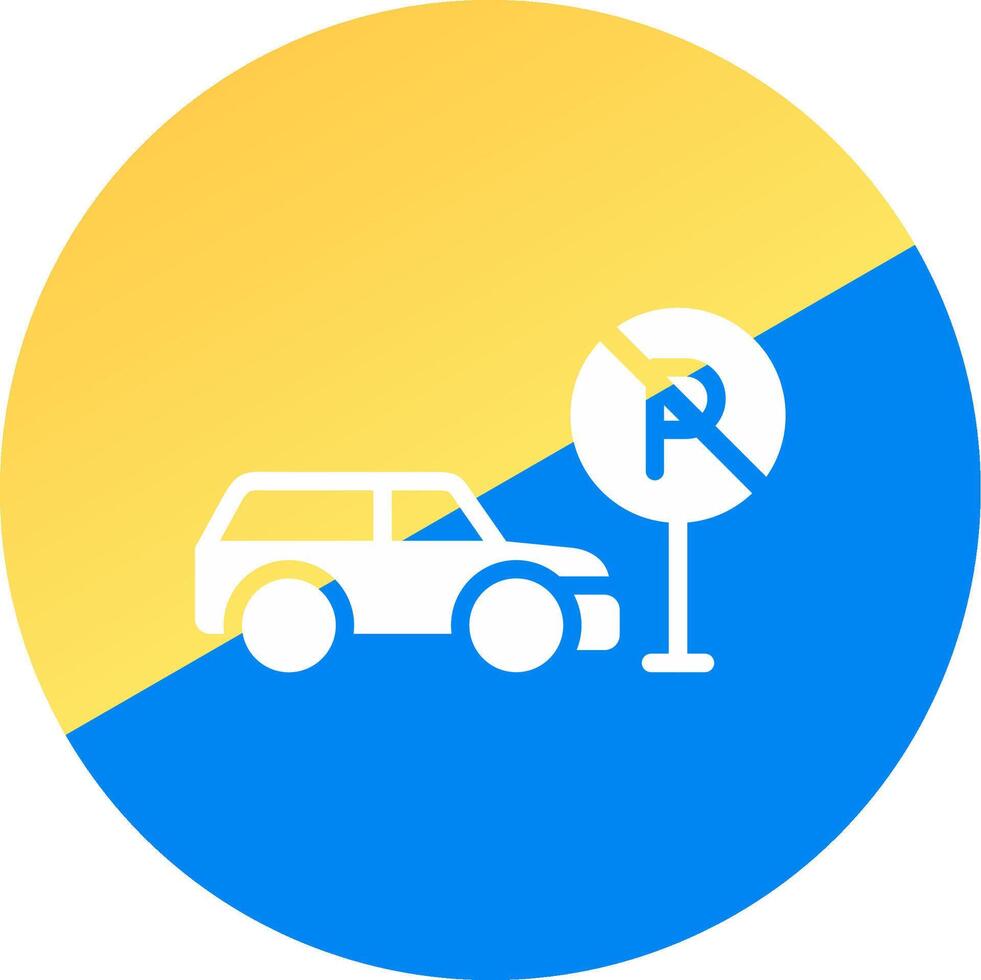 No Parking Creative Icon Design vector
