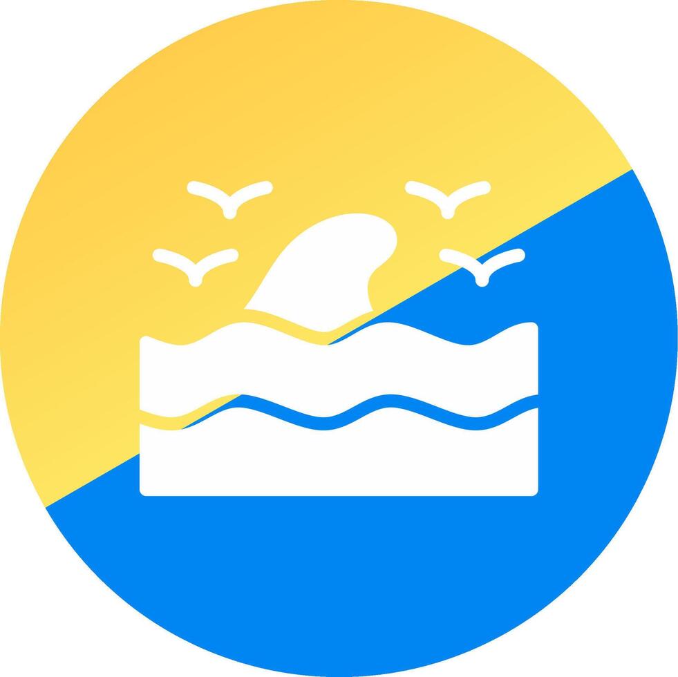 Sea Wave Creative Icon Design vector