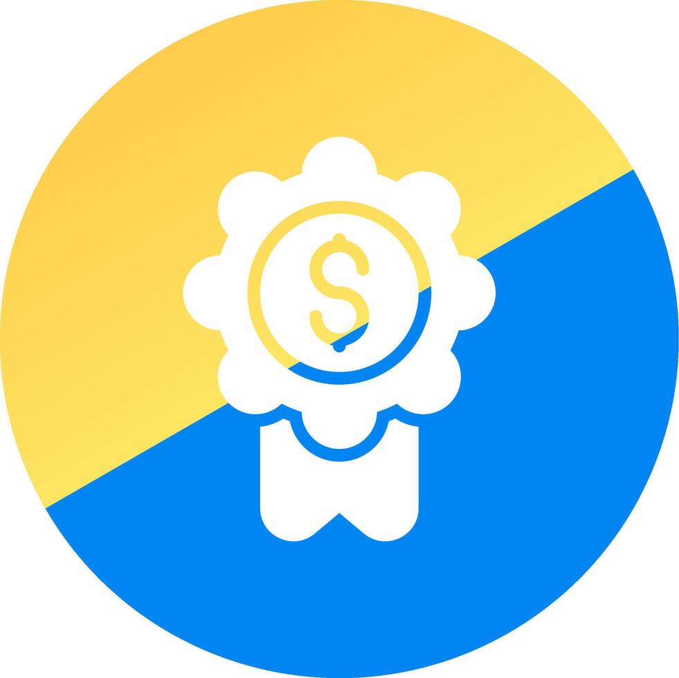 Badge-Dollar Creative Icon Design vector