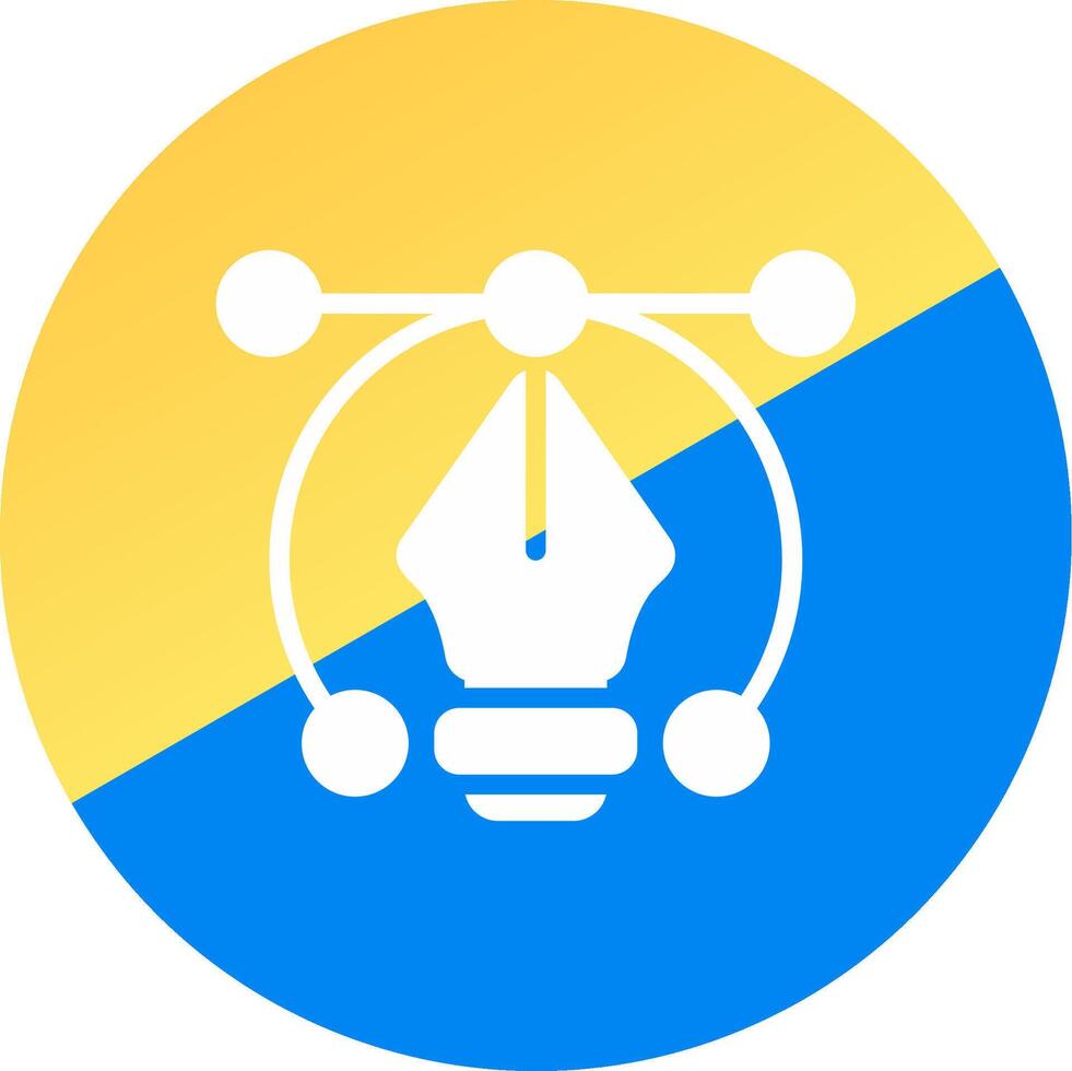 glyph Two Color Circle Design vector