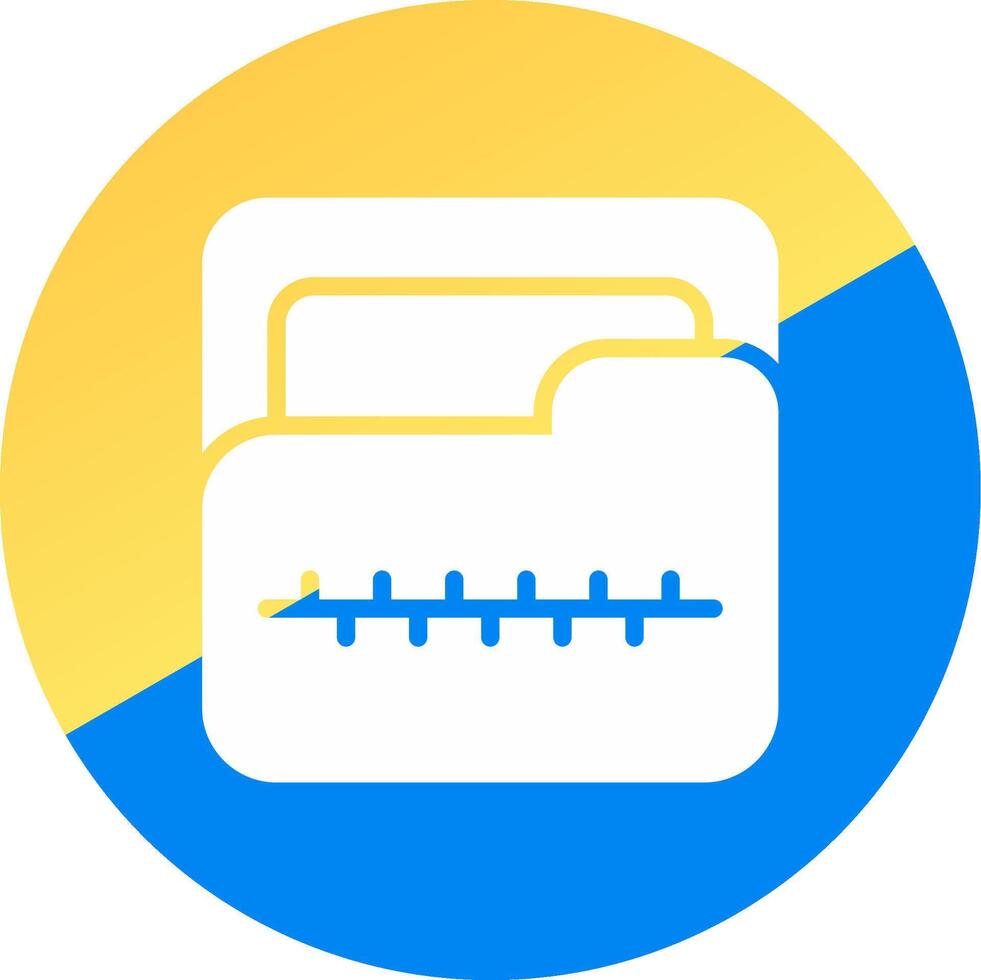 Zip Folder Creative Icon Design vector