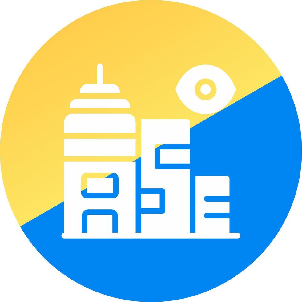 glyph Two Color Circle Design vector