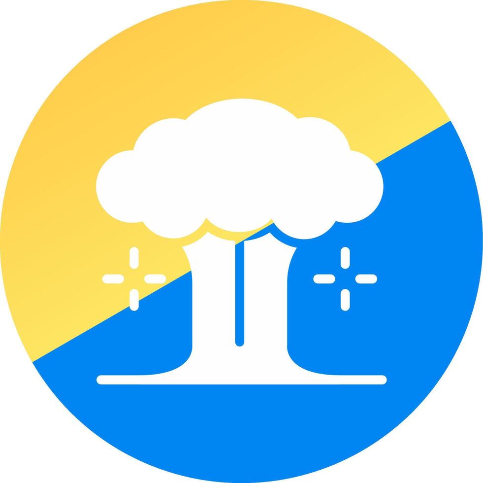 Nuclear Explosion Creative Icon Design vector