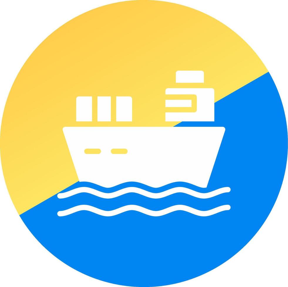 Cargo Ship Creative Icon Design vector