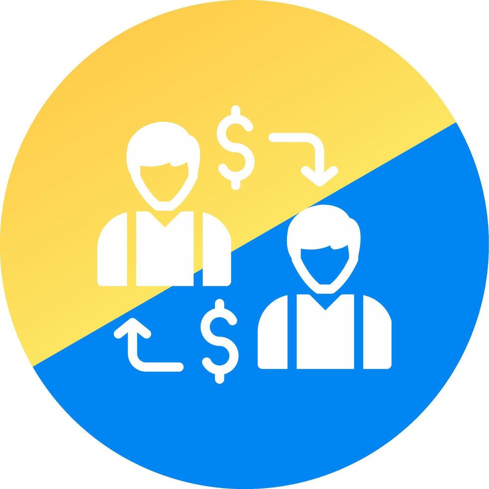 P2P Lending Creative Icon Design vector