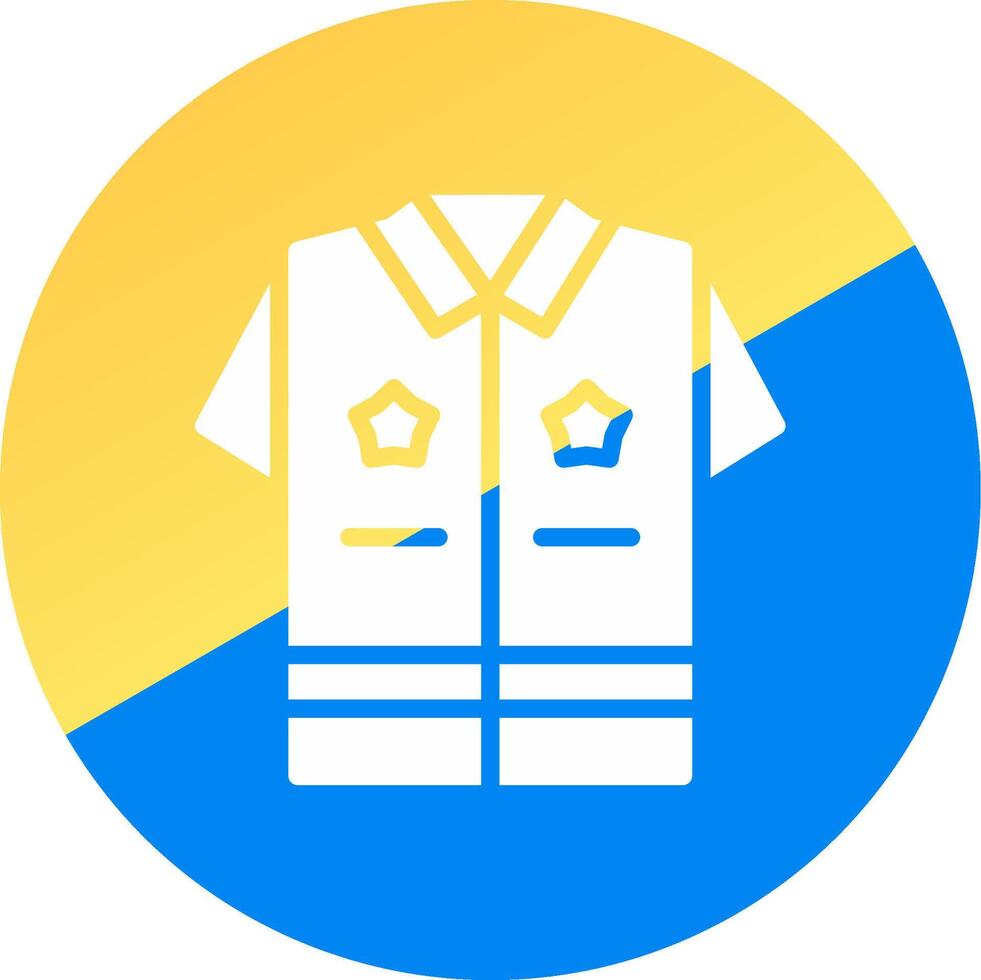 Police Uniform Creative Icon Design vector